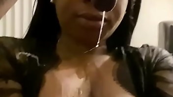 Leather Blowjob Deepthroat BBW Big Tits 